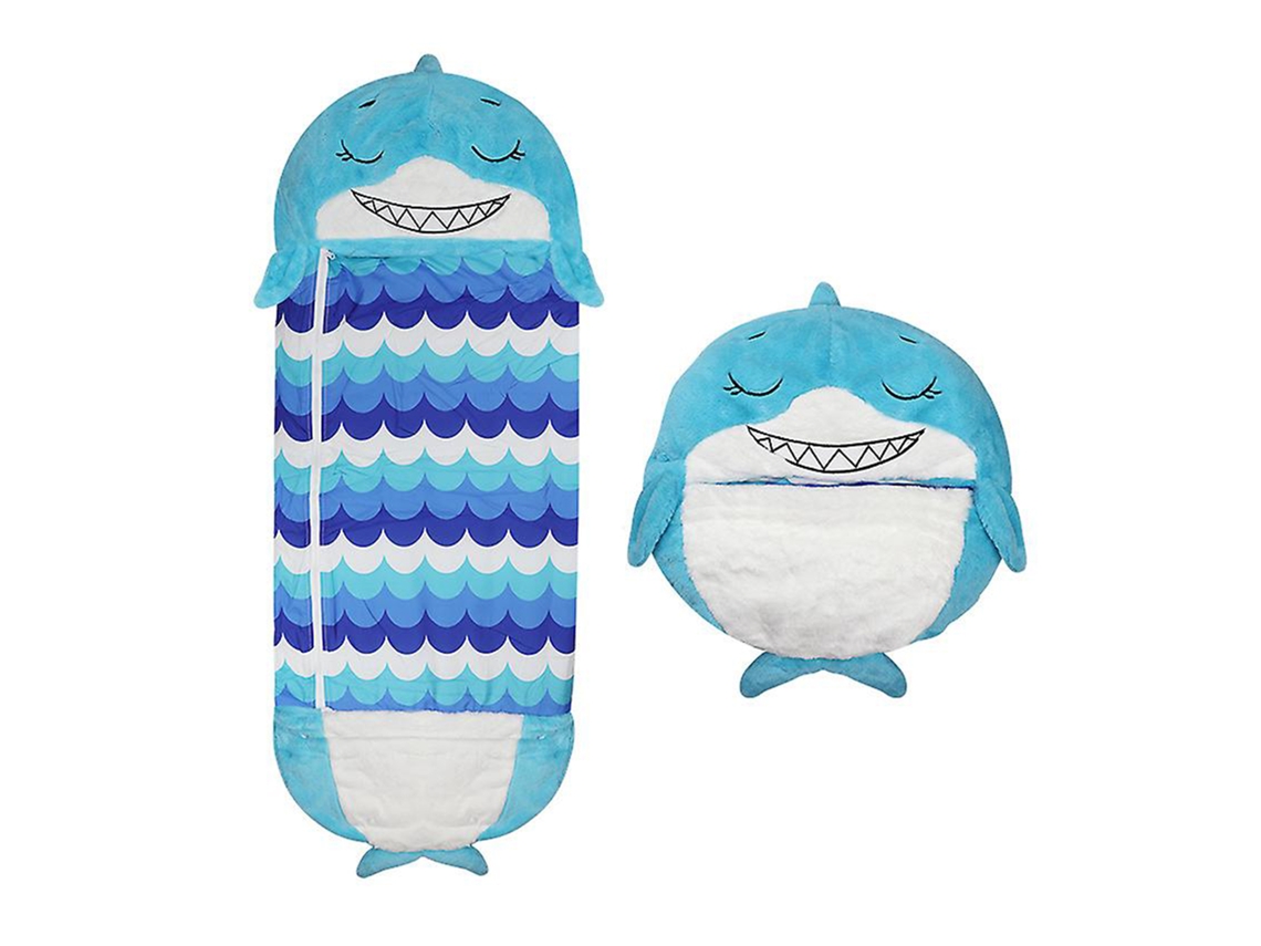 Saco De Dormir Convertible En Almohada, Para Niños, Ballena Azul. Tacto Peluche. Grande /l 170x70cm.