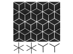Adhesivo De Pared De Espejo Acrílico Impermeable Diy Decorativo Para Sala De Estar, Baño, Oficina, Tienda, Negro L