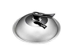 Tapa De Acero Inoxidable Para Wok Con Mango Ergonómico, Orificio De Ventilación Para El Vapor Y Apta Para Lavavajillas.