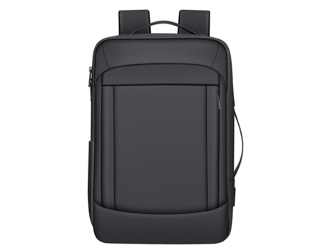 Mochila de negocios para hombres Mochila impermeable con puerto de carga USB Mochila para computadora portátil de viaje-negro