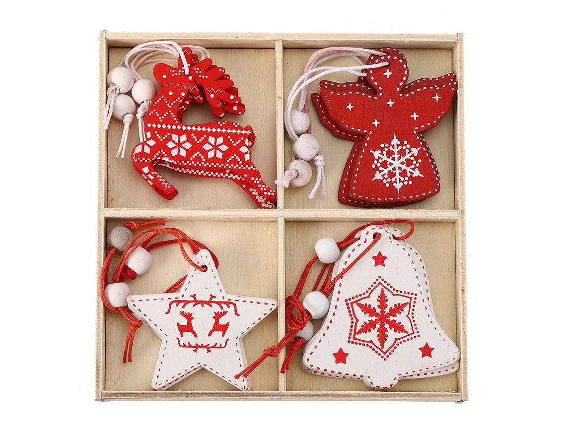 Adornos de madera para el árbol de Navidad - Regalos - Worten