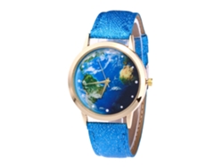Reloj De Pulsera De Aleación Azul Marino Para Parejas Con Movimiento De Cuarzo.