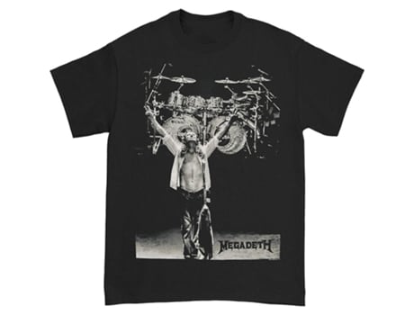 Camiseta ROCKINSTONE Megadeth Yamaha Drums Photo Reg T para hombre (XXL)