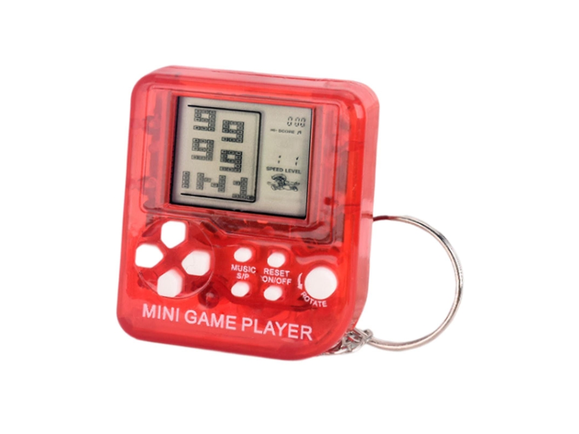 Llavero De Videojuego Pequeña Consola De Juegos Jugable Para Fiesta Favores Niño Interior Rojo