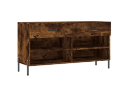Maison Exclusive - Banco Zapatero Madera De Ingeniería Roble Ahumado 102x35x55 Cm