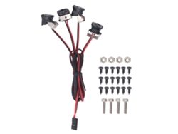 Luz LED para coche RC, 16 LED, 4 faros delanteros de alto brillo para Crawler 1/10 Axial SCX10 90046 Redcat Gen8, luz roja