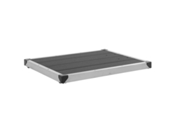 Base de ducha exterior 80x62 cm WPC acero inoxidable gris DKD HOME DECOR