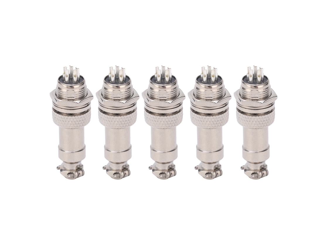 Yncm2026-conector De Enchufe Aviónico Gx12 5 Pines Macho Hembra Metal 5a 450v Para Panel Chasis Cable Hardware Herramientas