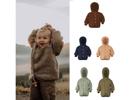 Cálida chaqueta polar de manga larga para bebés y niños para hombres y mujeres XIMU