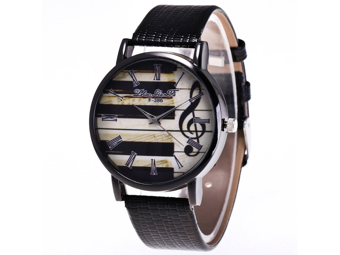 Reloj De Cuarzo Para Mujer Zhoulianfa Zlf-0023 Con Correa De Piel Negra Con Estampado De Cocodrilo.