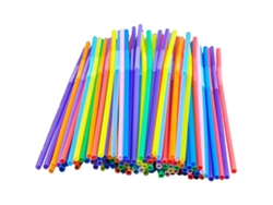 Decoraciones Para Fiestas Que También Sirven Como Vasos, Pajitas De Plástico Gigantes Con Colores Llamativos Y Una Construcción Resistente Para Batido