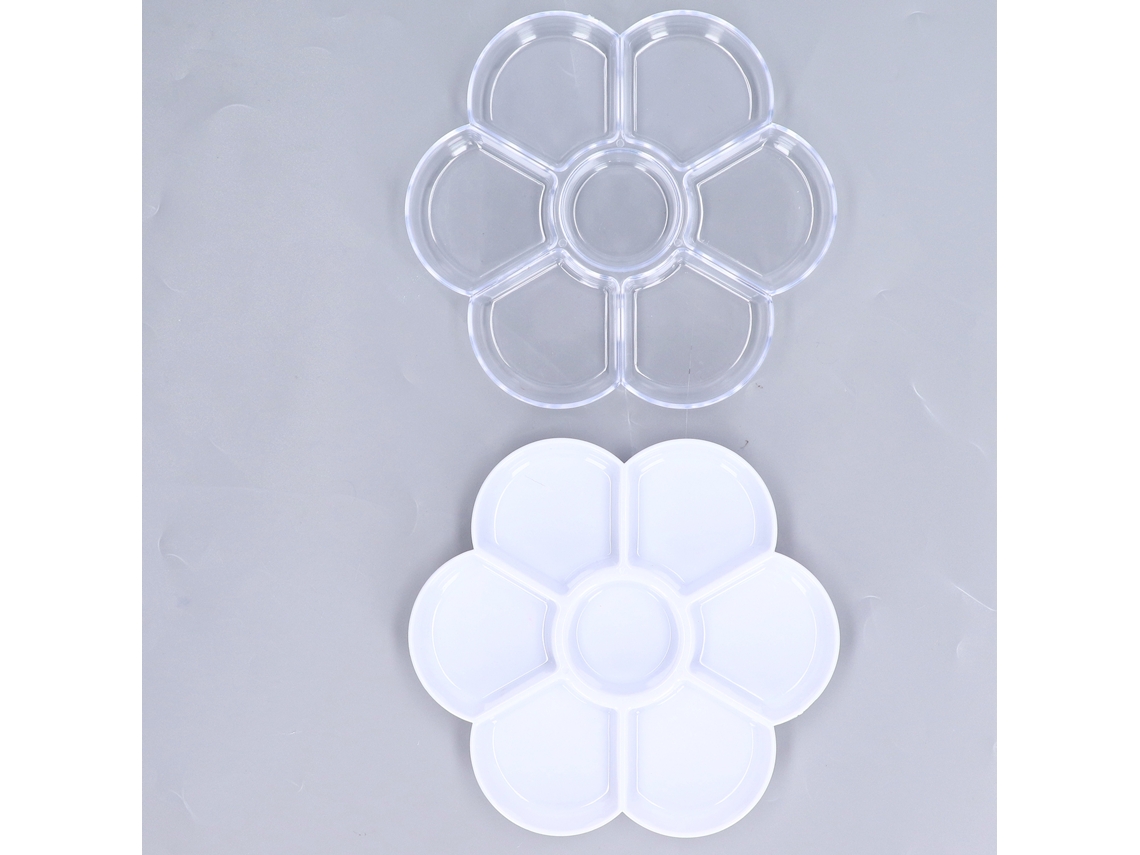Paleta De Agua Lavable De Plástico Grueso Con 7 Agujeros Para Pintura, Estudio Y Proyectos De Manualidades.