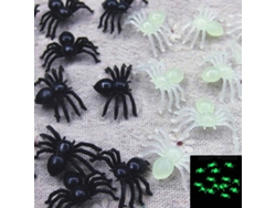 50 Pequenos Brinquedos Aranha de Plástico para Brincadeiras Festas Decorativas de Halloween
