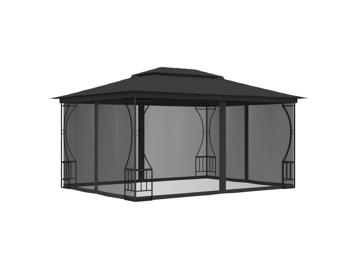 Gazebo con hamacas 300x400x265 cm antracita Dkd Home Decor