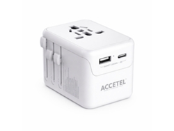 Adaptador de viaje universal internacional Accetel UC606W blanco