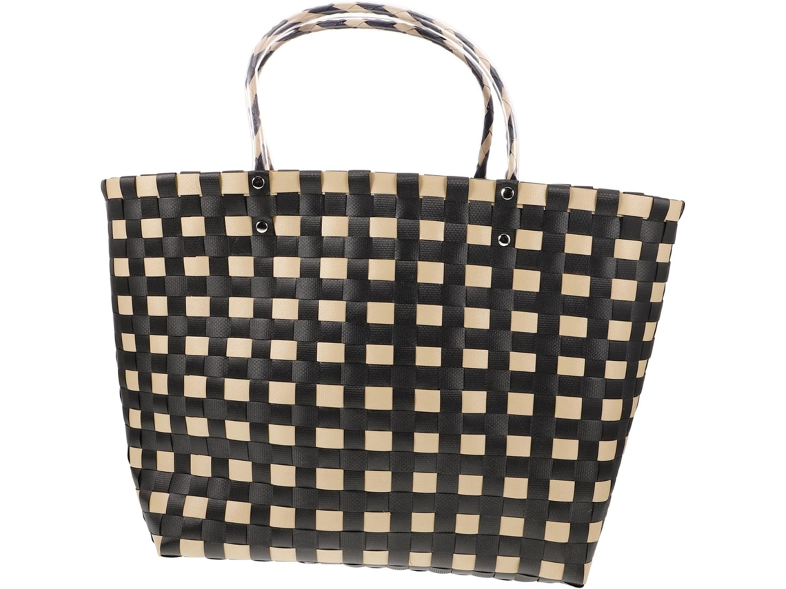 Bolsa De Palha Trançada À Mão, Grande, Para Mulheres - Bolsa De Verão Leve E Resistente Para Vegetais.