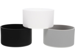 Juego de 3 fundas térmicas para botellas/vasos, negro/gris/blanco Slowmoose