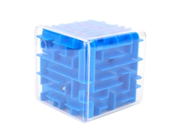 Ats-juguete De Laberinto Cúbico Para Niños Puzzle De Plástico Juego Educativo Regalo Maravilloso Niños (azul)