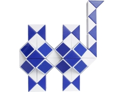 Rompecabezas Serpiente Cubo Mágico 72 Piezas Juguete Sensorial Anti-pantalla Favoritos Para Fiestas Infantiles Grande Azul