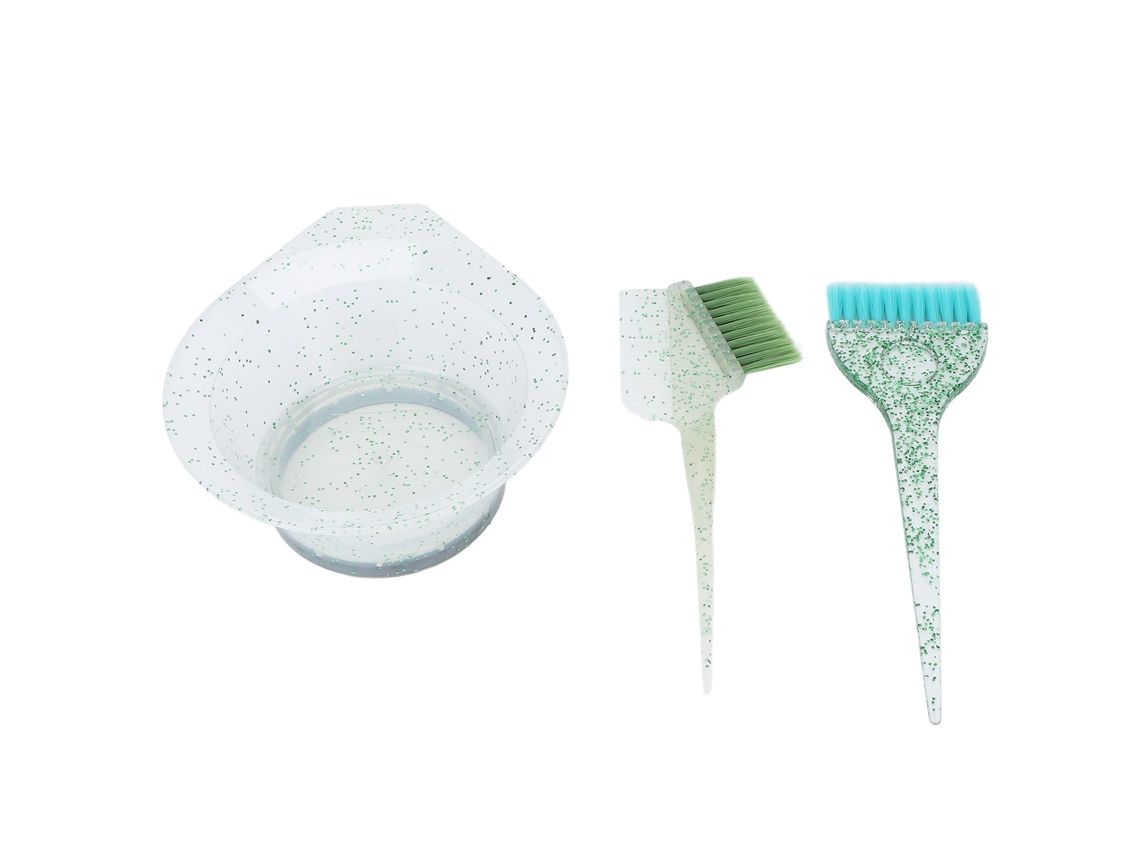 3pcs Kit De Tinte Para El Cabello Con Brocha Y Bowl De Mezcla