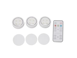 Bj-3 Peças De Luz Led Com Controle Remoto, Lâmpada Noturna De Abs, Decoração Para Casa, Para Armário E Cozinha