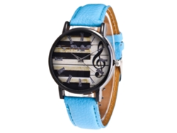 Reloj De Pulsera De Cuarzo Para Estudiantes, Deportivo, Esfera Redonda, Azul Claro.
