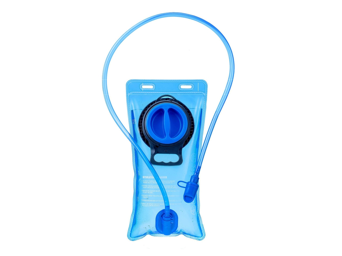 Bolsa De Hidratación Azul De 2 Litros, A Prueba De Fugas, De Calibre Grueso, Plegable Para Senderismo, Acampada Y Running.