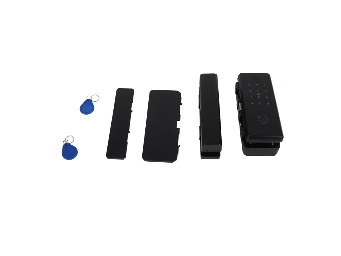 Cerradura electrónica para puertas de cristal con sensor de huellas dactilares, sin llave, antirrobo, para hogar/oficina (sin marca)