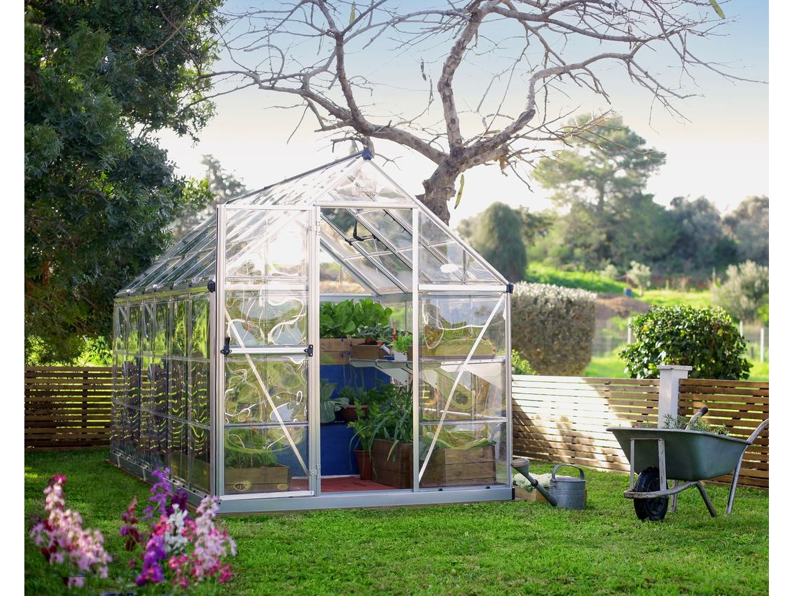 CANOPIA Invernadero de Jardín Harmony de Policarbonato Transparente 370X185X208 cm Plata