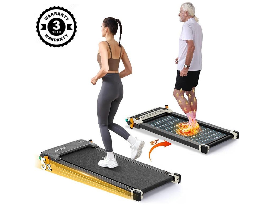 Cinta de correr Akluer 520 de doble cara con masaje Shiatsu de 2,5 CV y LED silencioso, ideal para oficina y hogar.