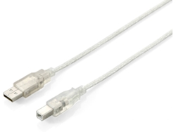 Cable USB EQUIP USB A/USB B 3 m Macho/Macho Plateado