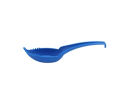 Cuchara Para Ramen 2 En 1 Con Dientes Y Base Plana, Cuchara/tenedor Azul Para Sopa De Fideos.