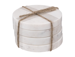 Posavasos x4 mármol blanco D10cm - SG SECRET DE GOURMET