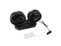 Potente Ventilador De Refrigeración Para Coche De Doble Cabezal Ultrasilencioso Con Usb, Rotación De 360 Grados Y Circulación De Aire De 12 V.