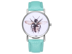 Reloj De Pulsera De Cuarzo Para Hombre Con Cubierta De Cuero Sintético, Deportivo E Informal (menta).