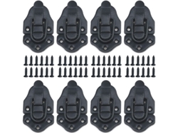 8 Hebillas Metálicas Para Caja, Candado Negro, 70x40 Mm, Diseño Retro Para Maleta, Caja De Herramientas, Joyería