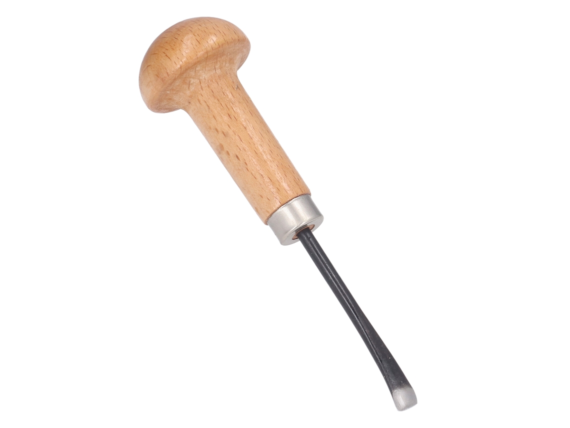 Herramienta Para Trabajar La Madera Y Tallar Madera: Cincel Con Hoja De Acero Y Mango De Haya.