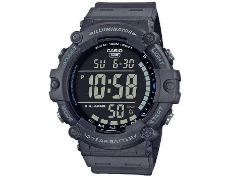 Reloj Digital CASIO Hombre (Acero y Resina - Negro)