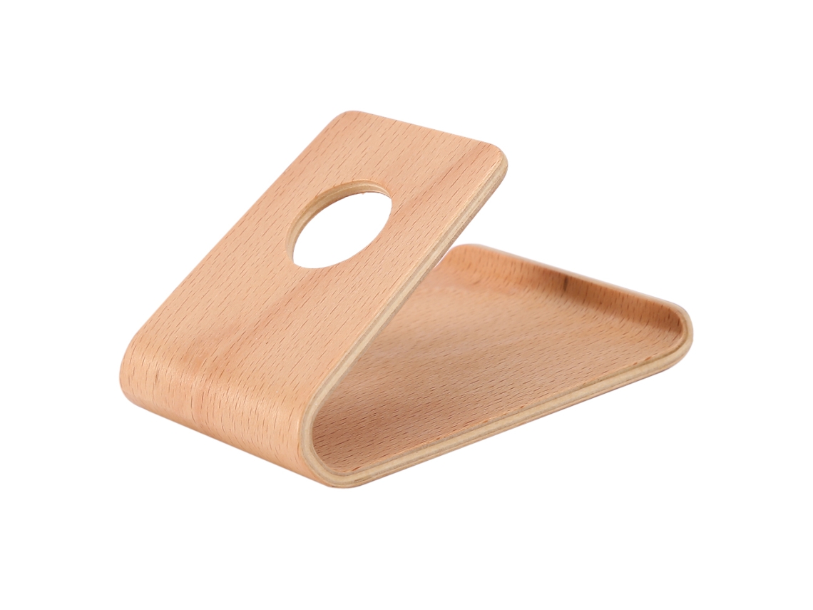 Soporte De Teléfono De Bambú Y Madera (soporte Estable, Material De Madera De Haya)