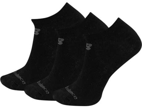 Calcetines para Hombre NEW BALANCE No Show Cotton 3 Pares Negro para Corrida (EU 35 - 38)