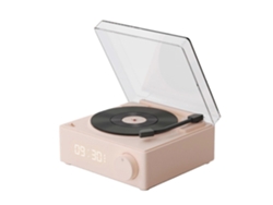 Tocadiscos Bluetooth Yunzii con altavoz, 3 modos, sonido estéreo de alta fidelidad, tocadiscos inalámbrico portátil con altavoz y alarma.