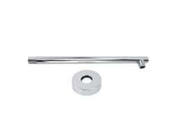 Brazo de ducha con brida de montaje de tubo de acero inoxidable de 35 cm, accesorios de baño