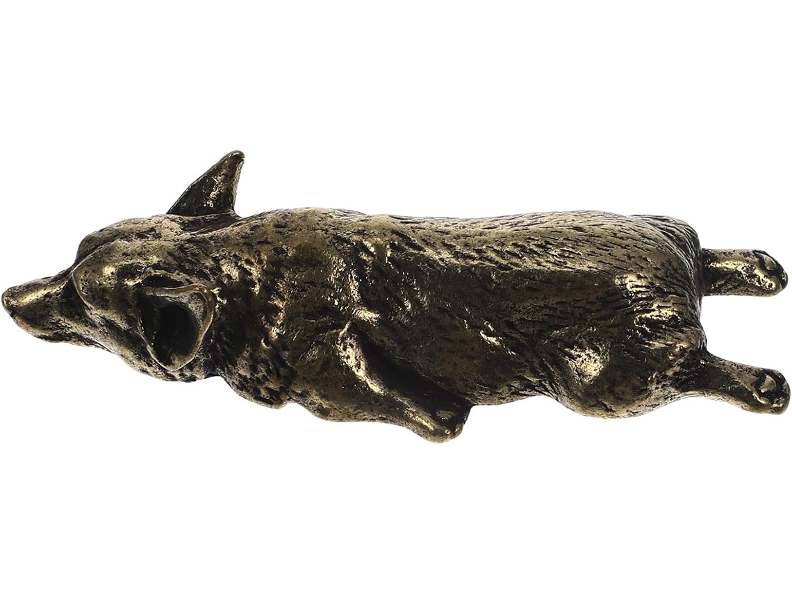 Figura Retro Perro Cobre Decoración Oficina Escultura Práctica Delicada Regalo
