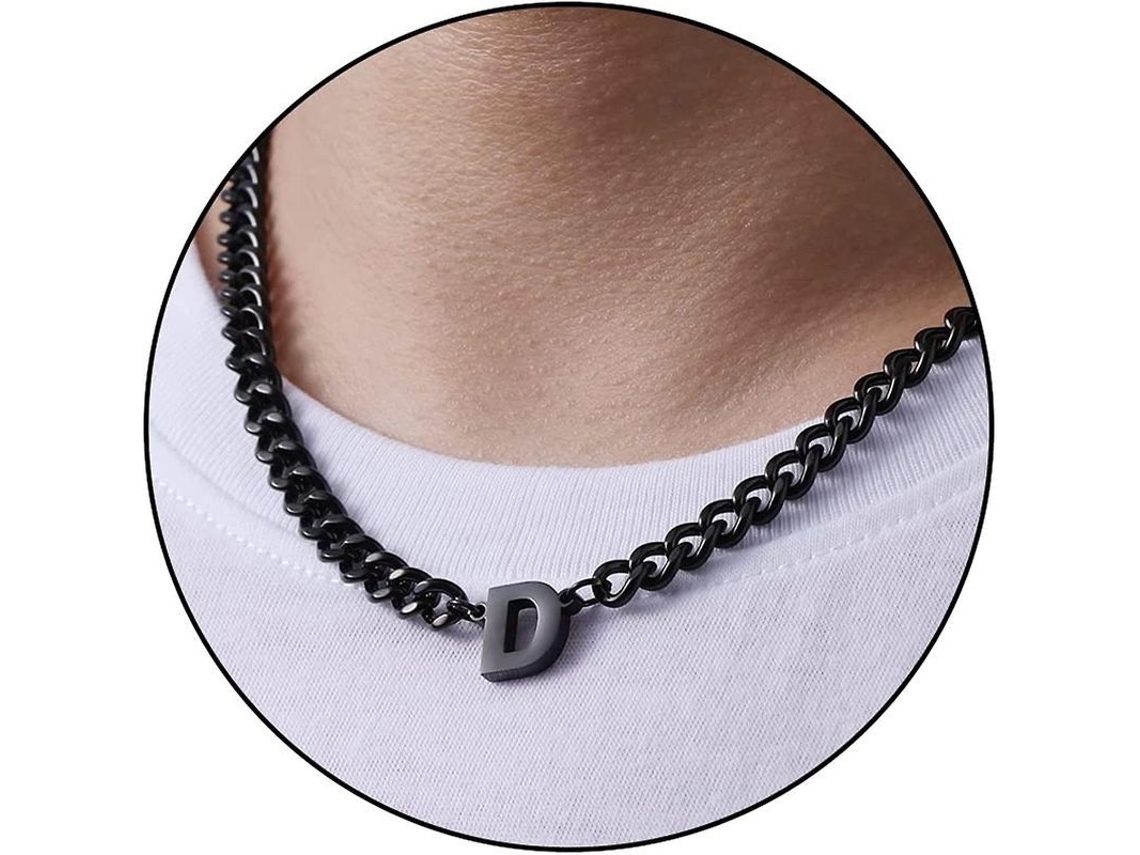 2026-cadena De Eslabón Cubano Con Colgante De Letra Inicial A-z Acero Inoxidable 6.5mm 18+2 Pulgadas Regalo De Joyería Para Hombres Mujeres Niños