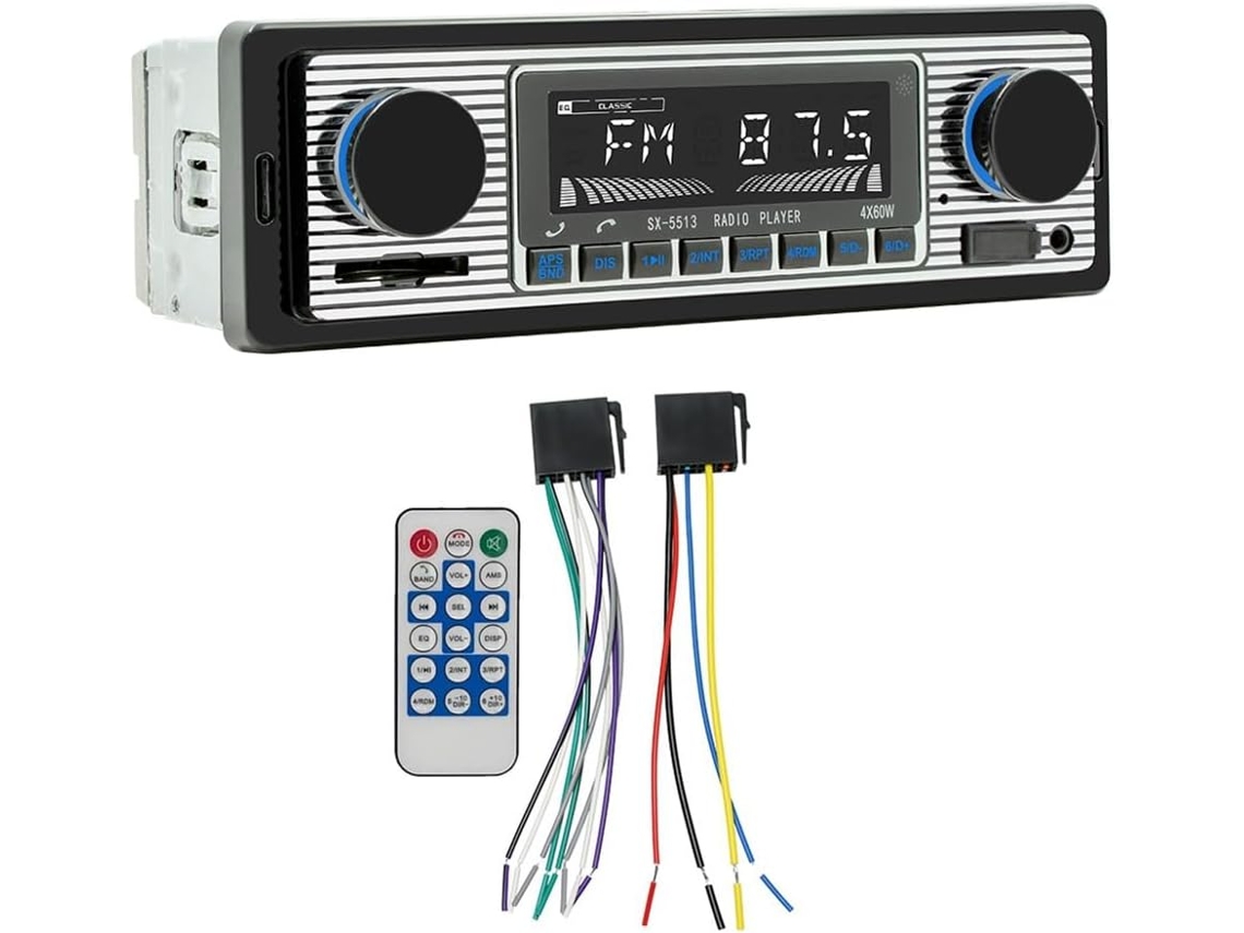 Radio Para Coche Bluetooth De 4 Canales Y 60 W Como Se Muestra En La Imagen, Reproductor Mp3 Para Coche Con Unidad Usb.