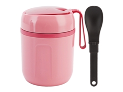 Recipiente Térmico De Acero Inoxidable 304 De Doble Capa Con Aislamiento, De 480 Ml, Ideal Para Sopas, Viajes Y La Escuela. Color Rosa.