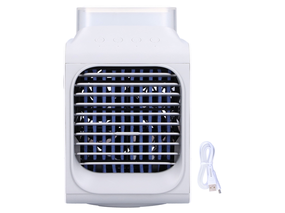 Enfriador De Aire Portátil Usb De 350 Ml Con Oscilación De 90°, Iluminación Y Filtro Extraíble.