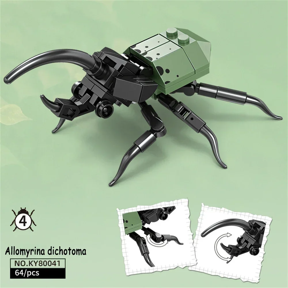 Juego De Bloques De Construcción De Insectos, Adecuado Para Niños, Exquisito Modelo Coleccionable.