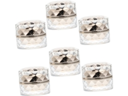 Conjunto De 12 Potes De Viagem Em Acrílico Com Tampas Para Cremes E Cosméticos, Recipientes Pequenos