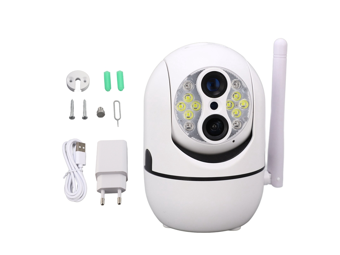 Cámara Wifi Inalámbrica Para Exteriores 1080p Hd Ip66 Seguridad Para El Hogar Visión Nocturna Bidireccional Enchufe Europeo